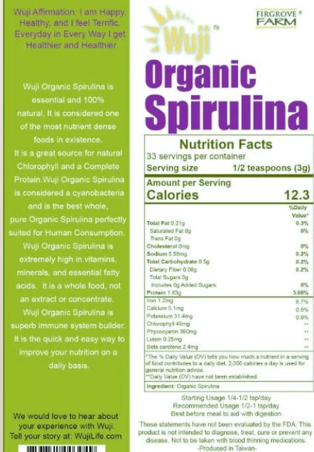Organic Wuji Spirulina