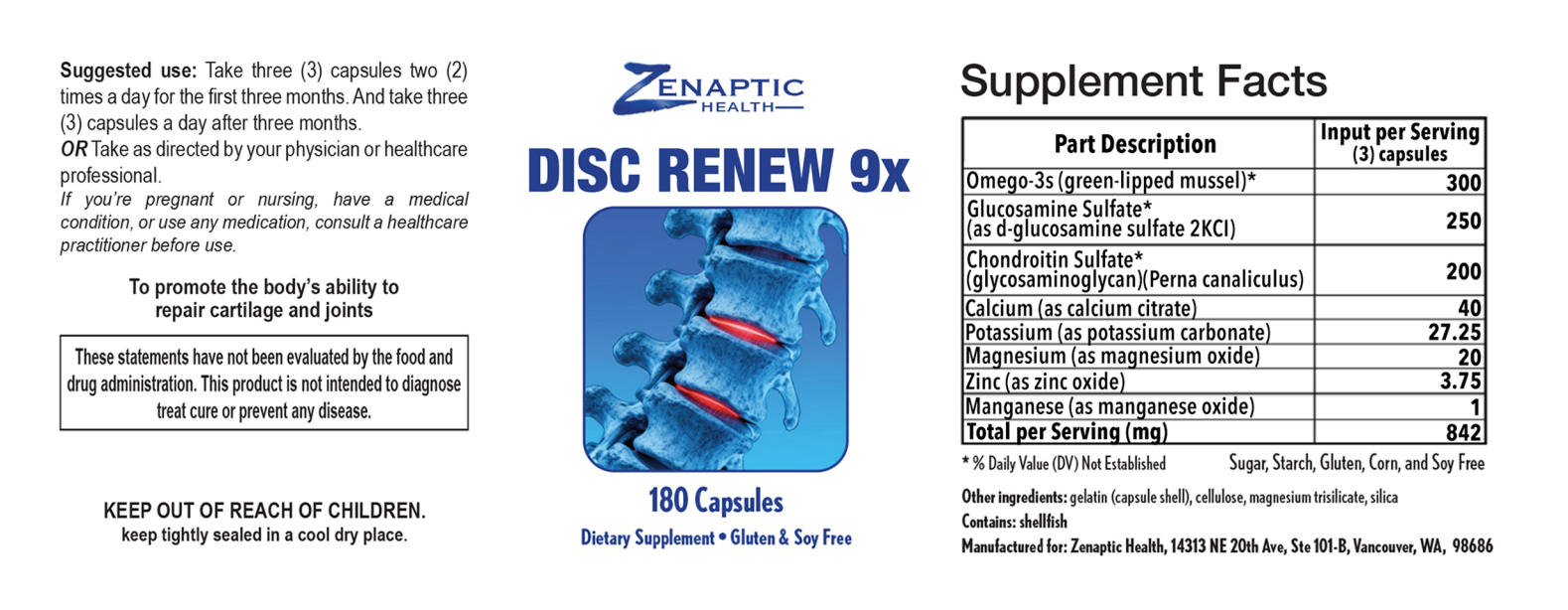 NEW Disc Renew 9x- Repair & Relief complex