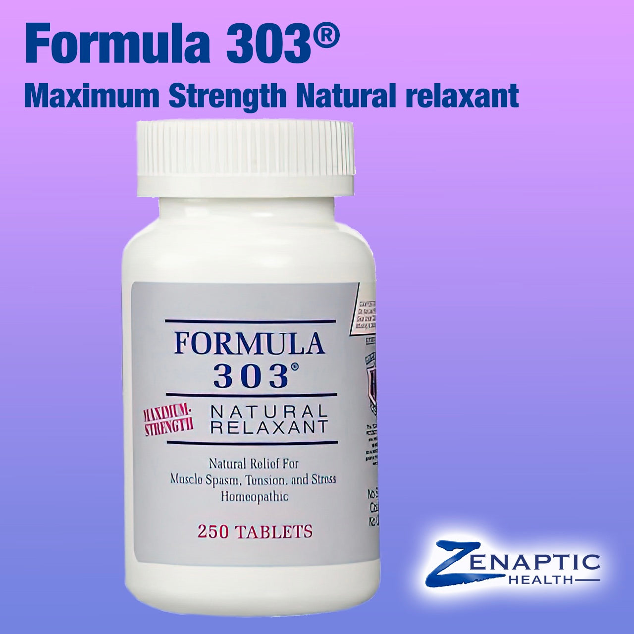 Formula 303- Natural Muscle Relaxant- 60 Tablets